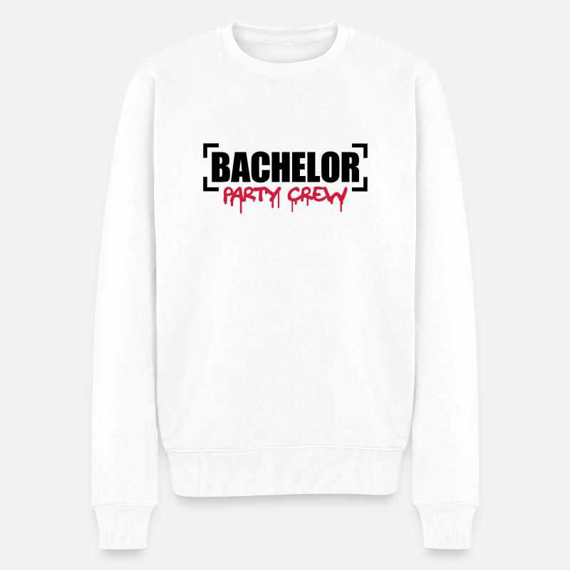 Bachelor Party Crew - Männer Premium Bio Pullover - Weiß