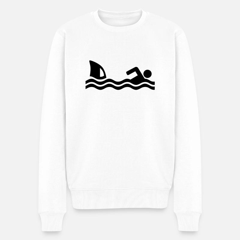 Requin - Pull Premium bio Homme - blanc