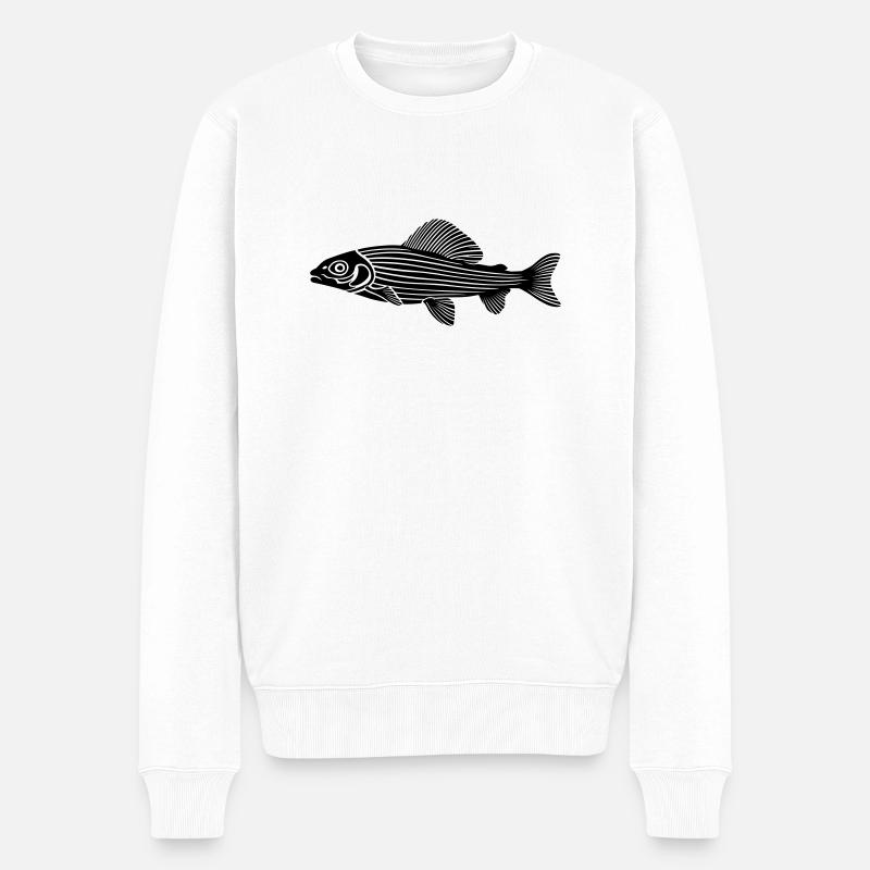 Äsche - Männer Premium Bio Pullover - Weiß