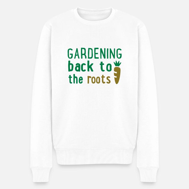 Garten - Männer Premium Bio Pullover - Weiß