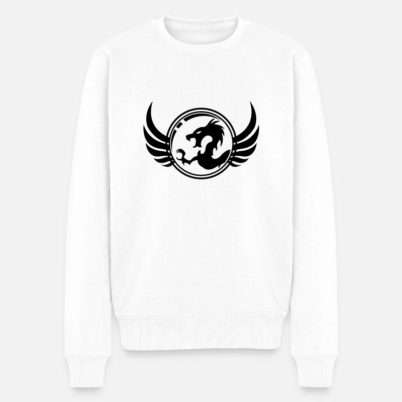 dragon_1 - Männer Premium Bio Pullover - Weiß