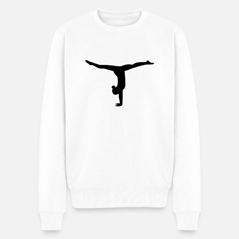 Gymnastik - Männer Premium Bio Pullover - Weiß