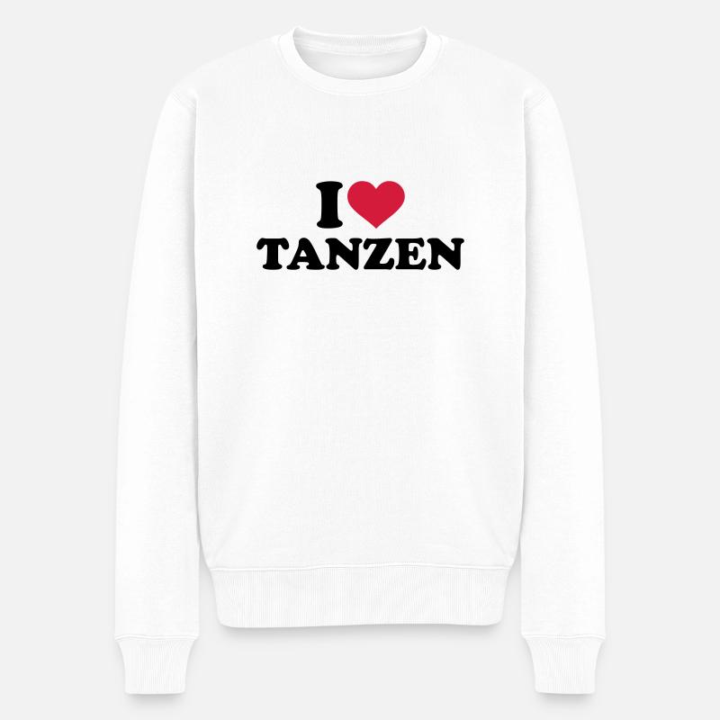 Tanzen - Männer Premium Bio Pullover - Weiß