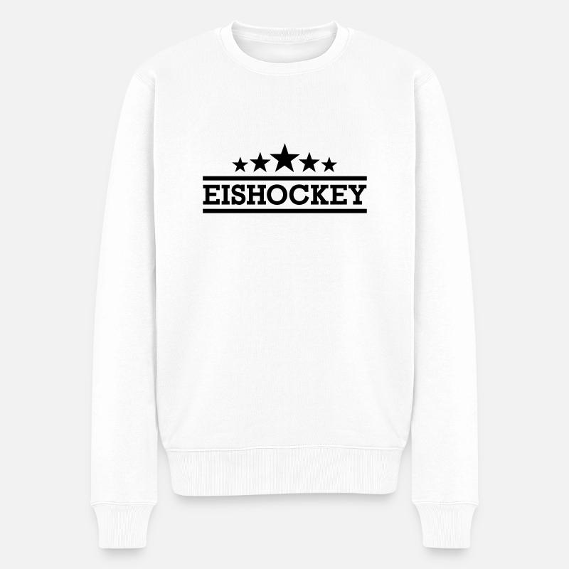 Eishockey - Männer Premium Bio Pullover - Weiß