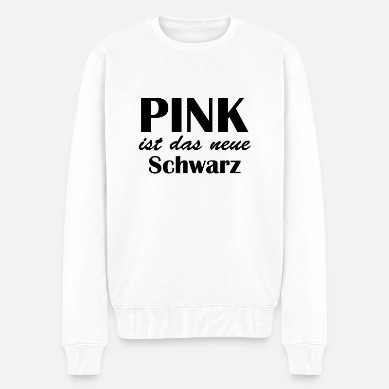 pink ist das neue schwarz - Männer Premium Bio Pullover - Weiß