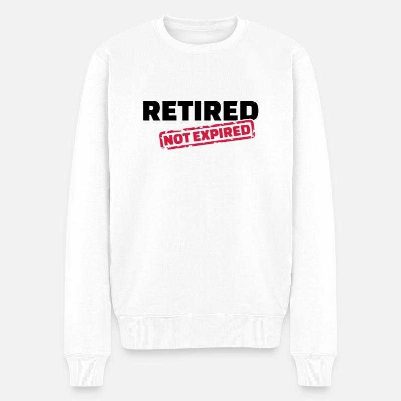 Retired not expired - Pull Premium bio Homme - blanc