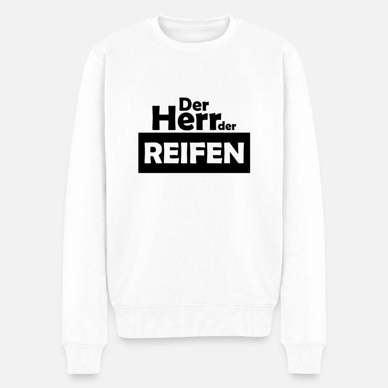 reifen - Männer Premium Bio Pullover - Weiß