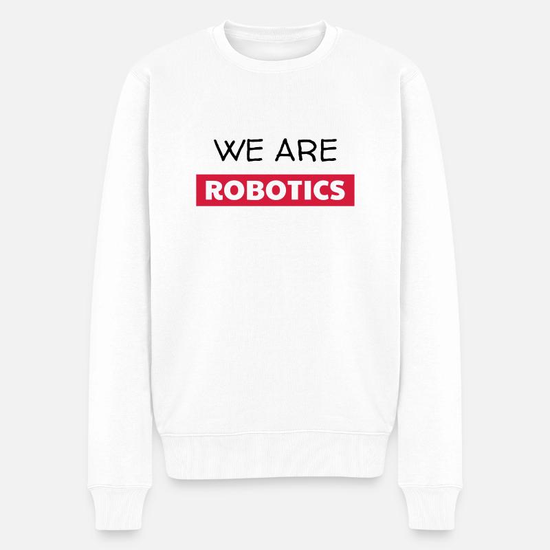 Robotik / Roboter / Robot / Robotics - Männer Premium Bio Pullover - Weiß