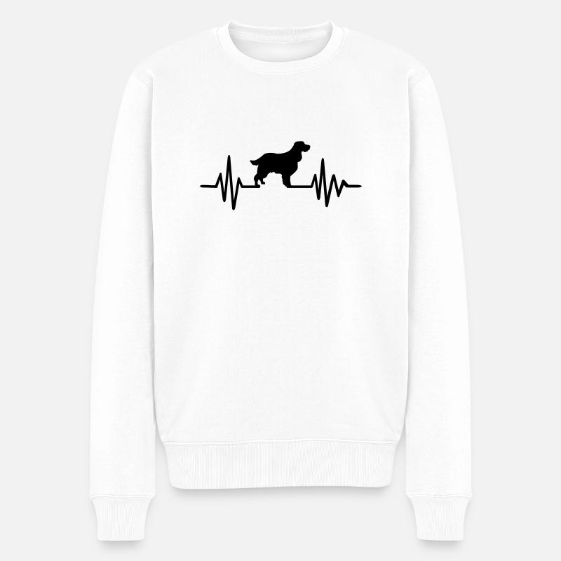 English Springer Spaniel - Männer Premium Bio Pullover - Weiß