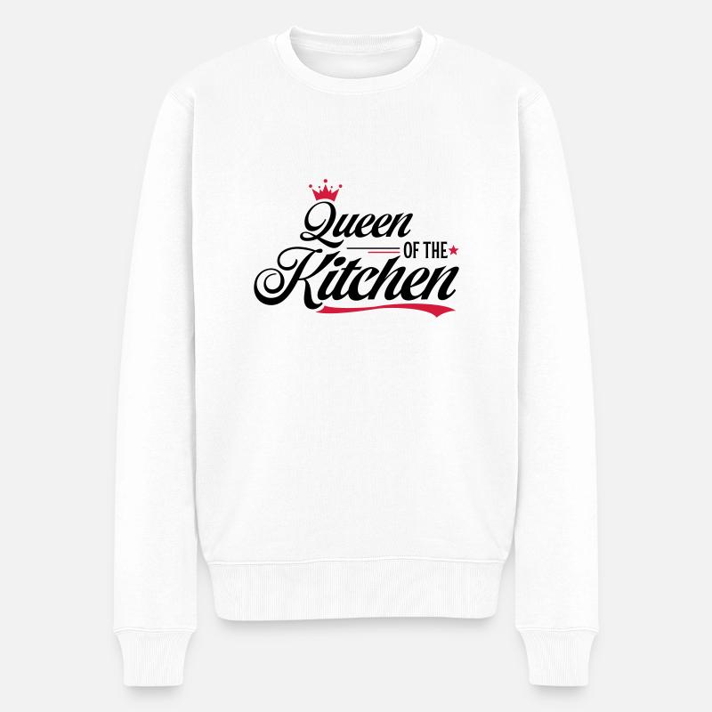 Geschenk für die beste Köchin der Welt - Männer Premium Bio Pullover - Weiß