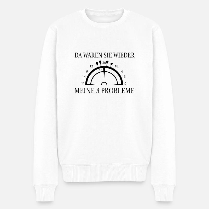 Darts Dart - Männer Premium Bio Pullover - Weiß