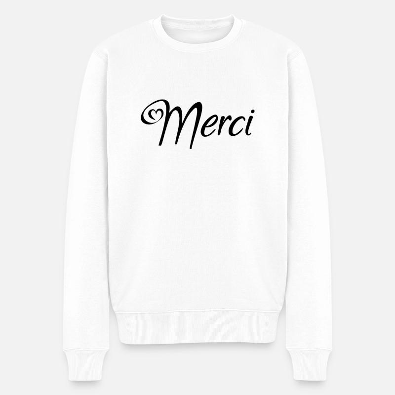 mercie - Männer Premium Bio Pullover - Weiß