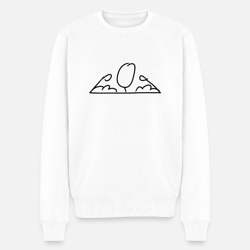 starke Muskeln - Männer Premium Bio Pullover - Weiß