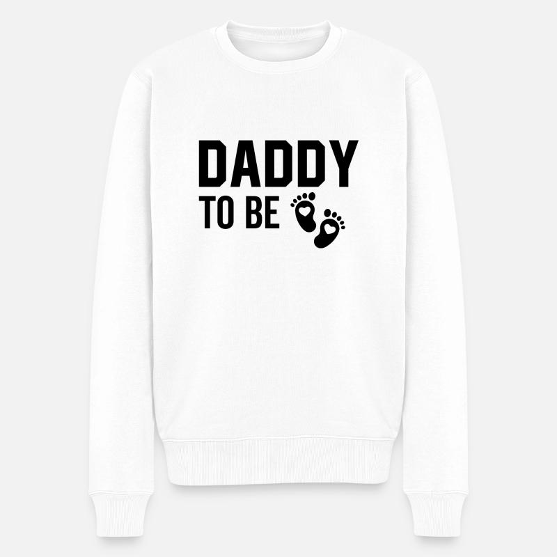 Daddy To Be - Männer Premium Bio Pullover - Weiß