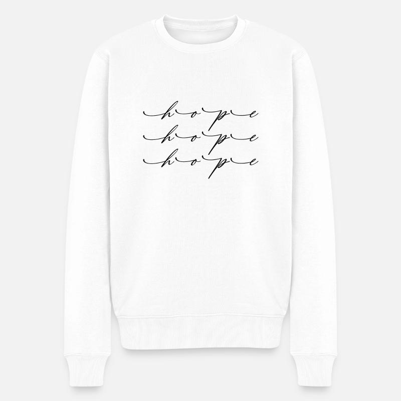 Christliche Sprüche - Männer Premium Bio Pullover - Weiß