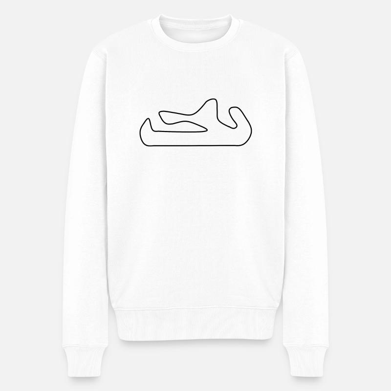 Portugal Rennstrecke - Männer Premium Bio Pullover - Weiß