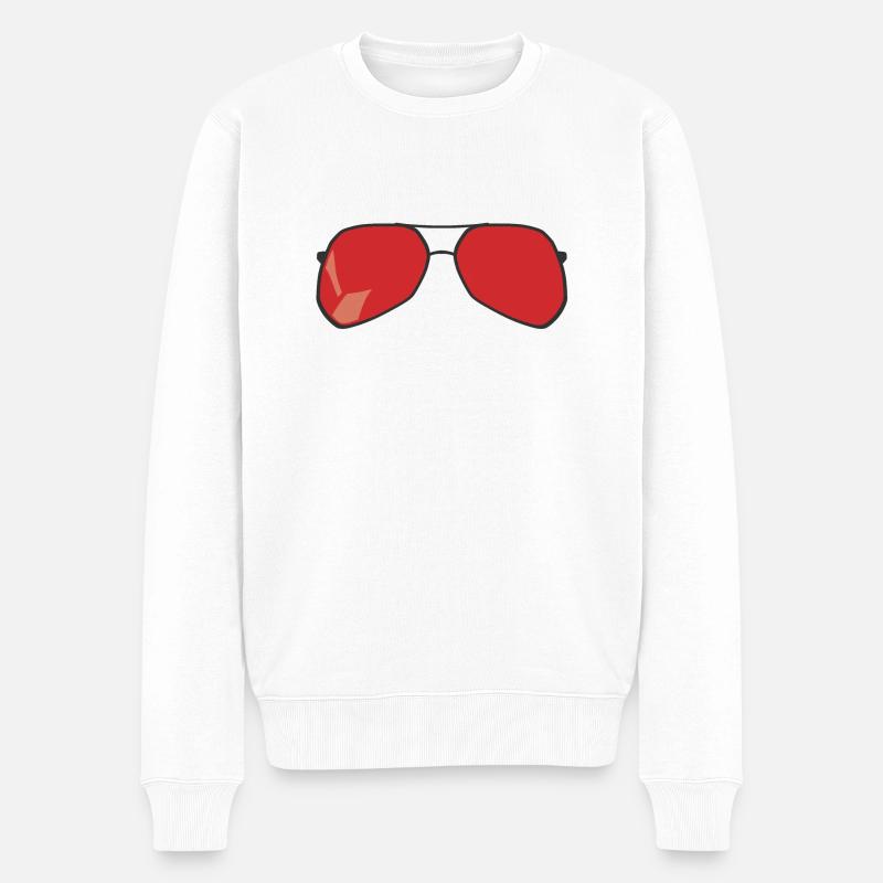 Sonnenbrille - Männer Premium Bio Pullover - Weiß
