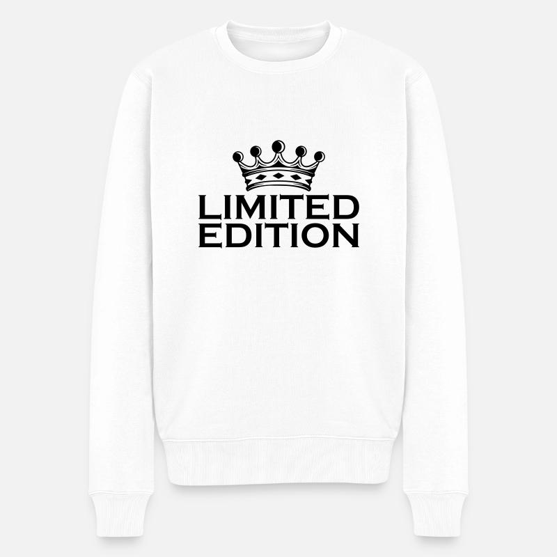 Limited Edition - Männer Premium Bio Pullover - Weiß