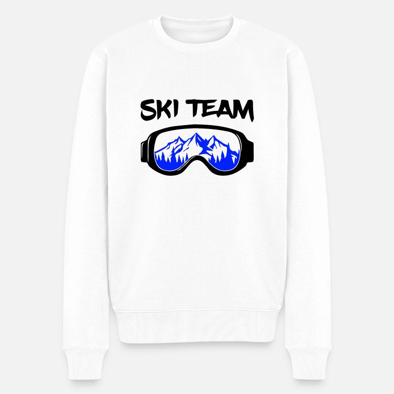 Ski Team - Männer Premium Bio Pullover - Weiß