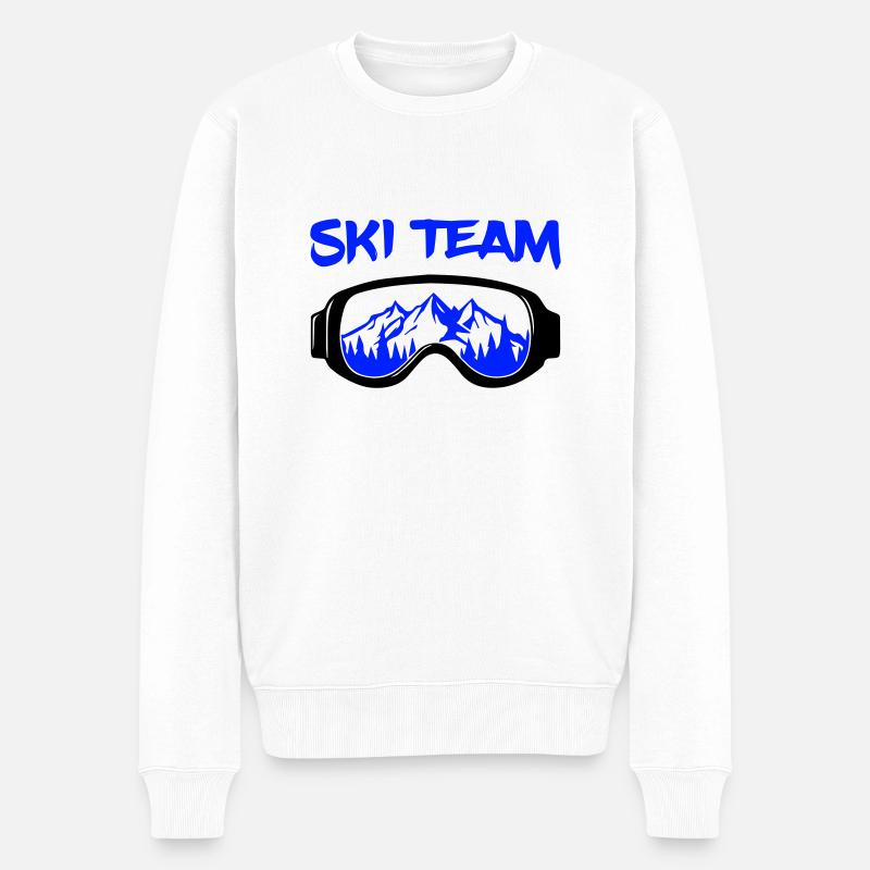 Ski Team - Männer Premium Bio Pullover - Weiß