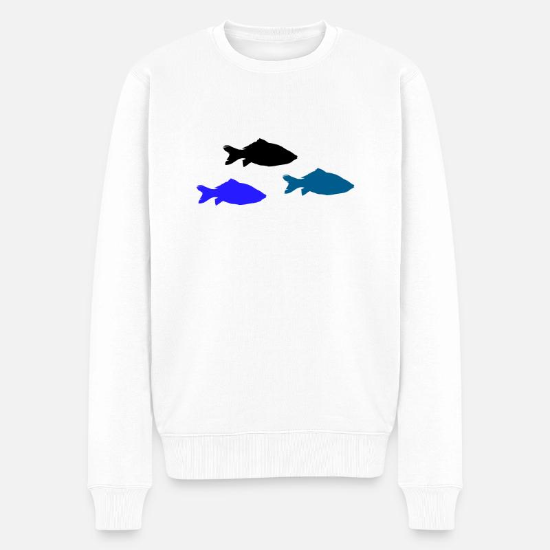Poissons - Pull Premium bio Homme - blanc