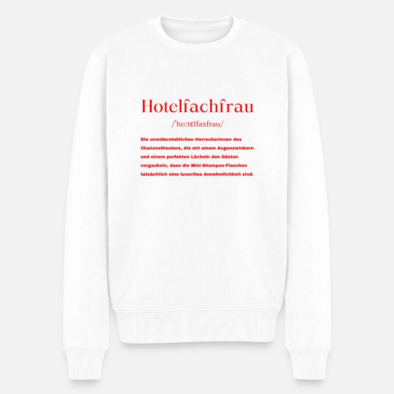 Hotelfachfrau Definition - Männer Premium Bio Pullover - Weiß