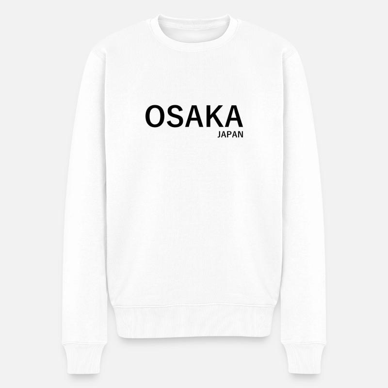Osaka Japan - Männer Premium Bio Pullover - Weiß