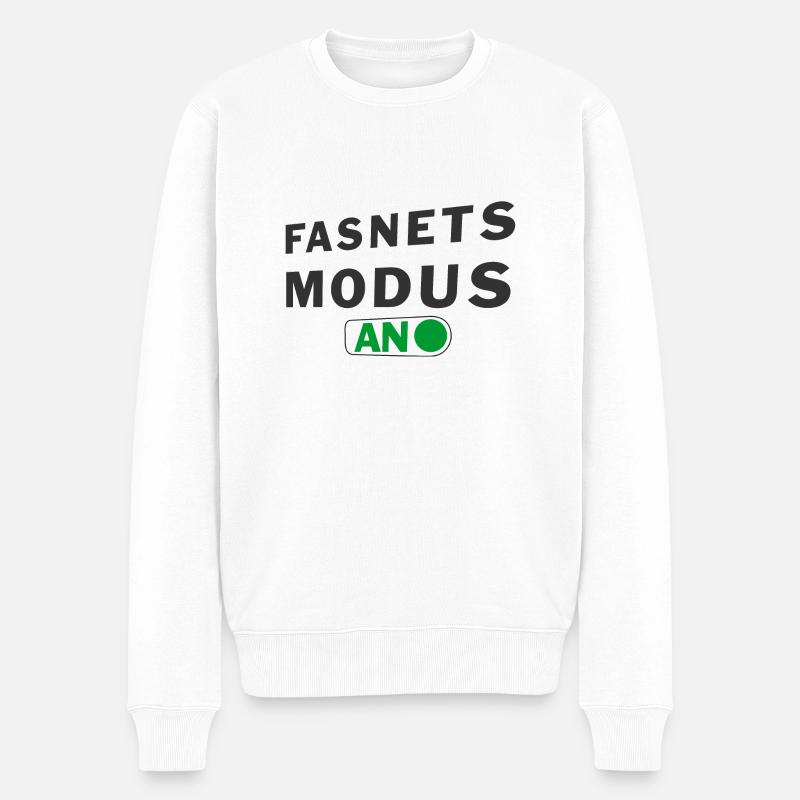 fasnetsmodus1 - Männer Premium Bio Pullover - Weiß