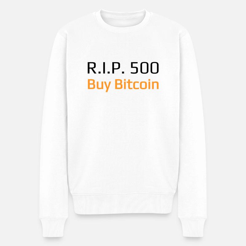 R.I.P. 500 Acheter Bitcoin - Pull Premium bio Homme - blanc