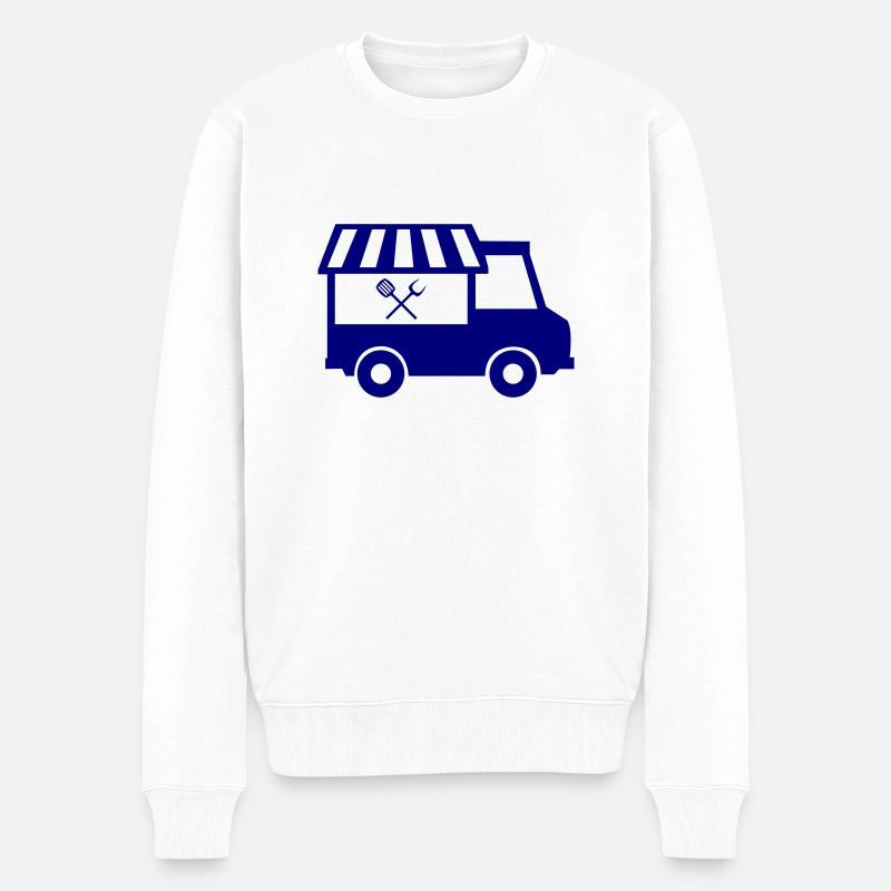 Camion de cuisine de rue - Pull Premium bio Homme - blanc