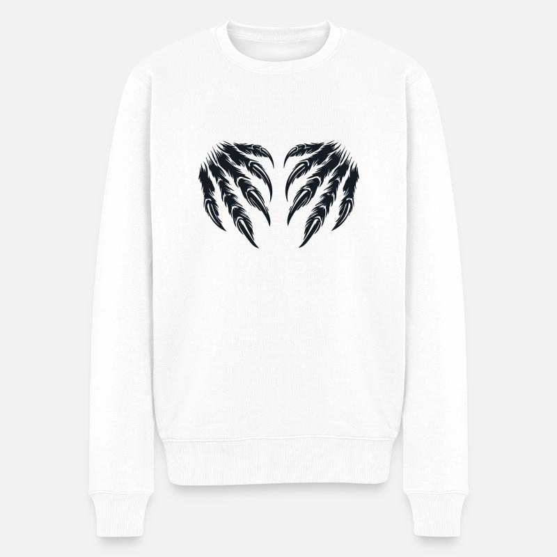 Griffes 2 - Pull Premium bio Homme - blanc