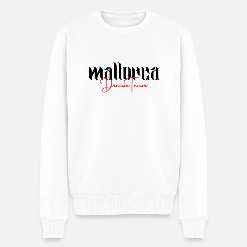 Mallorca Dream Team - Männer Premium Bio Pullover - Weiß