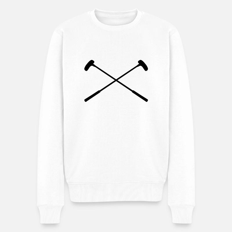 Minigolf - Männer Premium Bio Pullover - Weiß