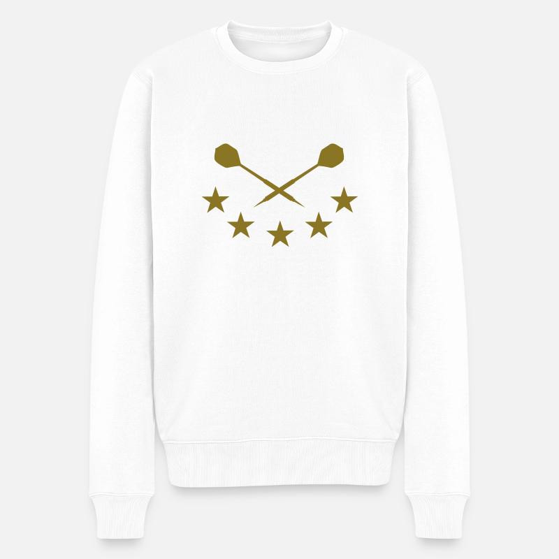 dart - Männer Premium Bio Pullover - Weiß