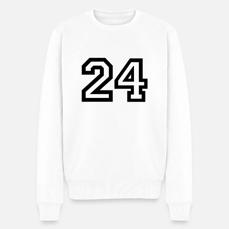 24 Collegestyle - Männer Premium Bio Pullover - Weiß