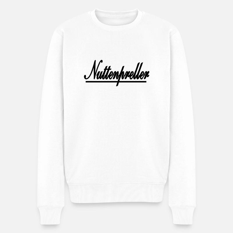 Nuttenpreller - Männer Premium Bio Pullover - Weiß