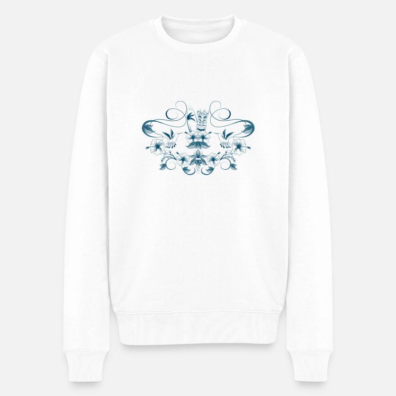 'n' de surf tiki - Pull Premium bio Homme - blanc