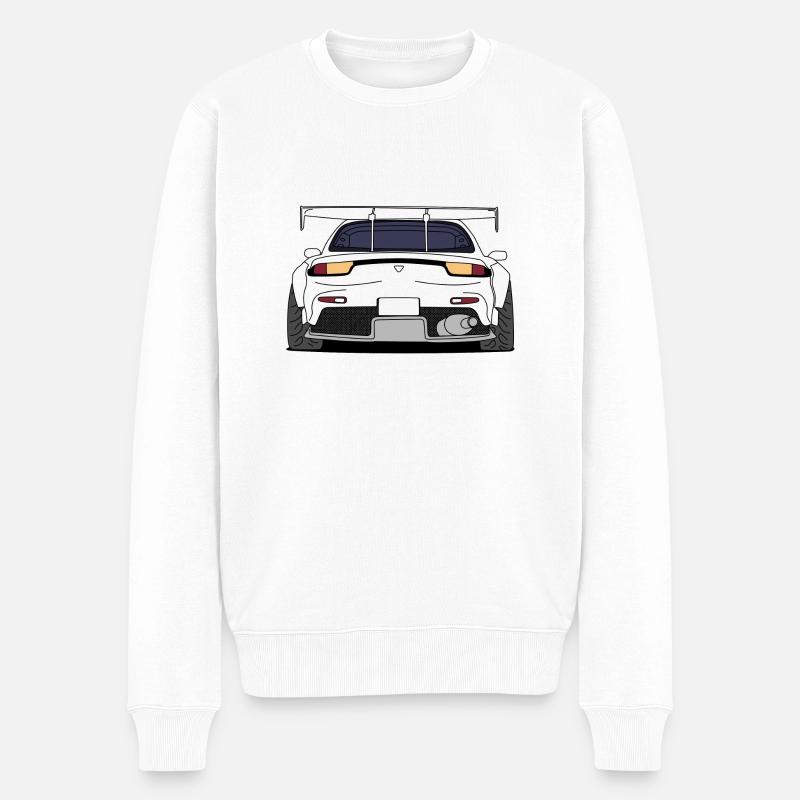 rx7rear white - Pull Premium bio Homme - blanc