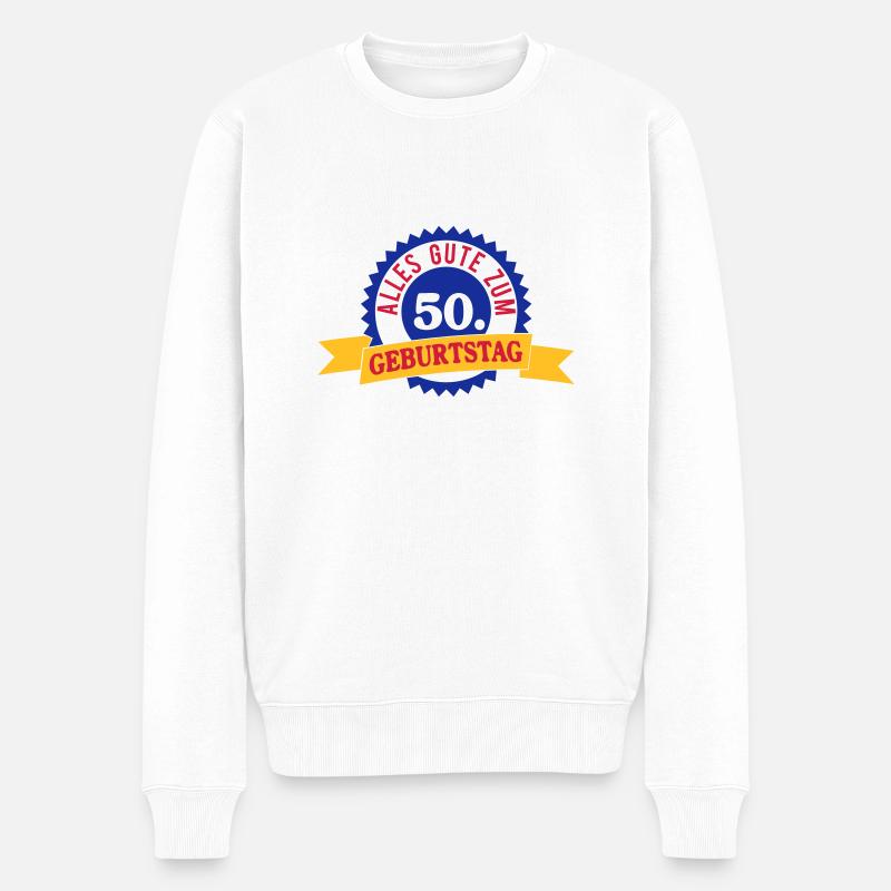 Alles Gute zum 50. Geburtstag - Männer Premium Bio Pullover - Weiß