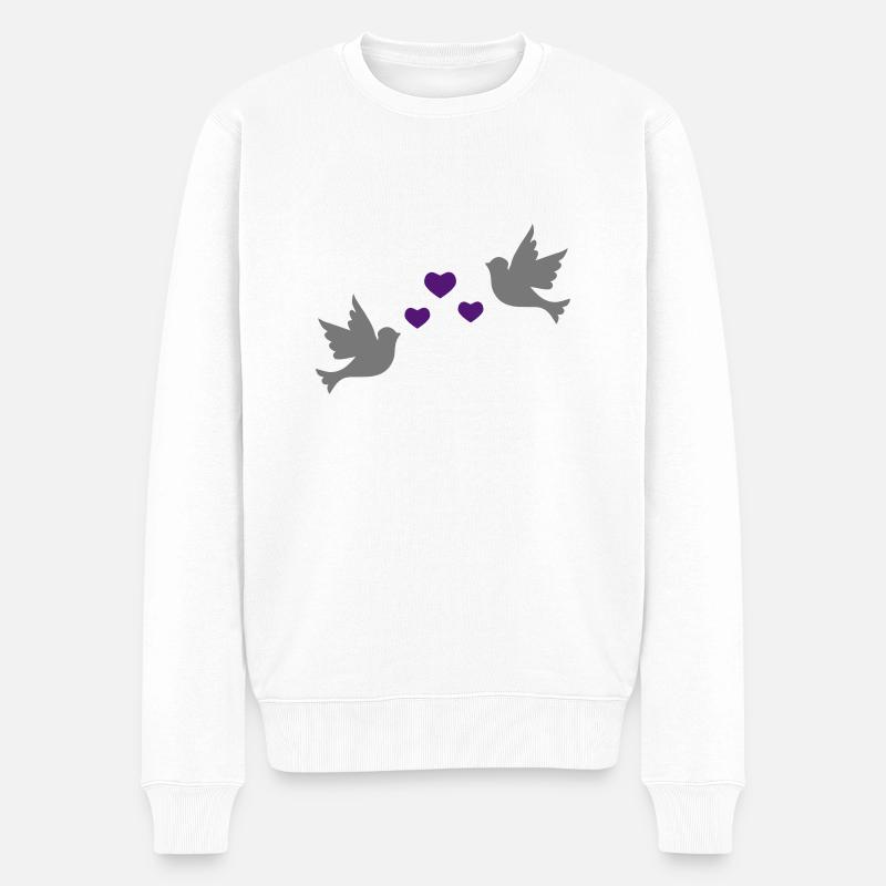 amour - Pull Premium bio Homme - blanc