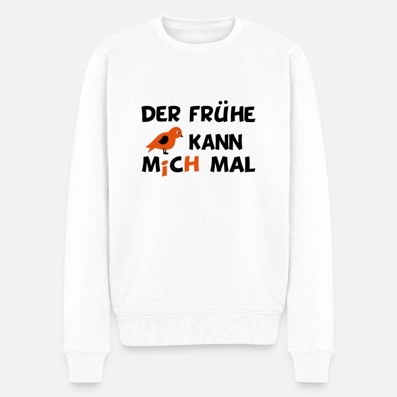 lustiger Spruch - Männer Premium Bio Pullover - Weiß