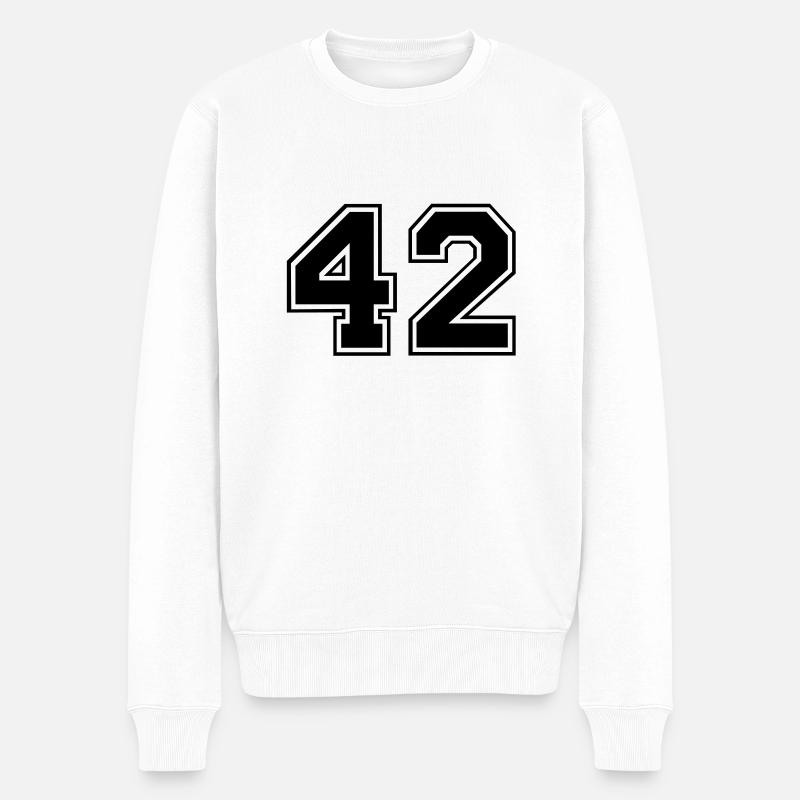 42 - Pull Premium bio Homme - blanc