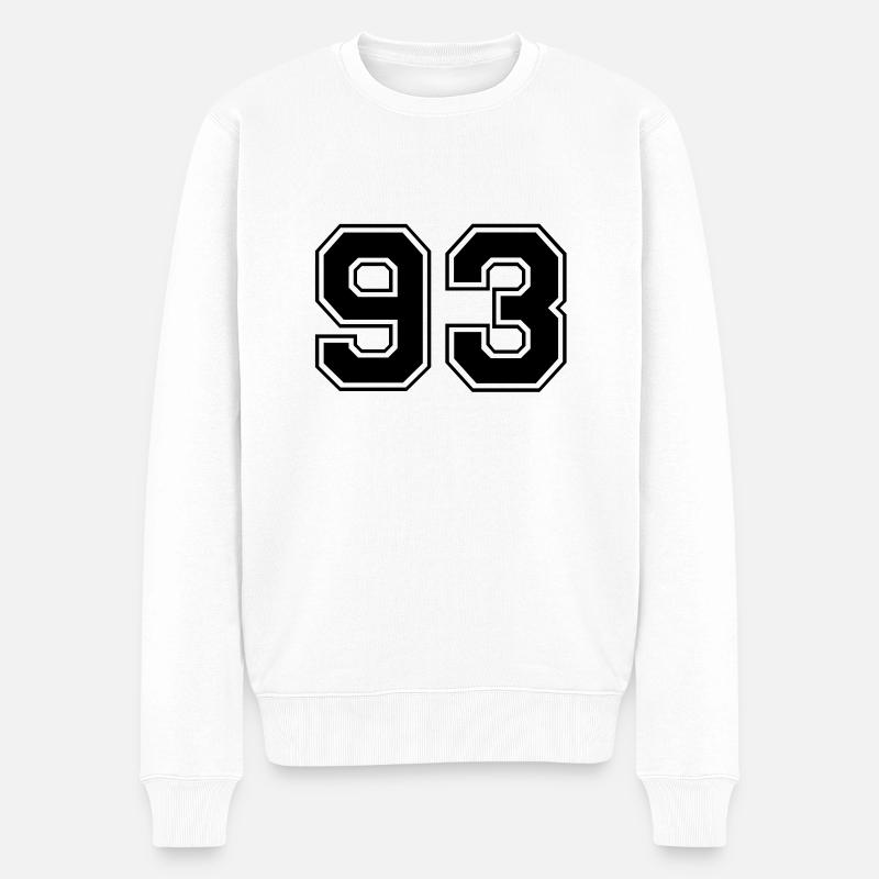 93 - Männer Premium Bio Pullover - Weiß