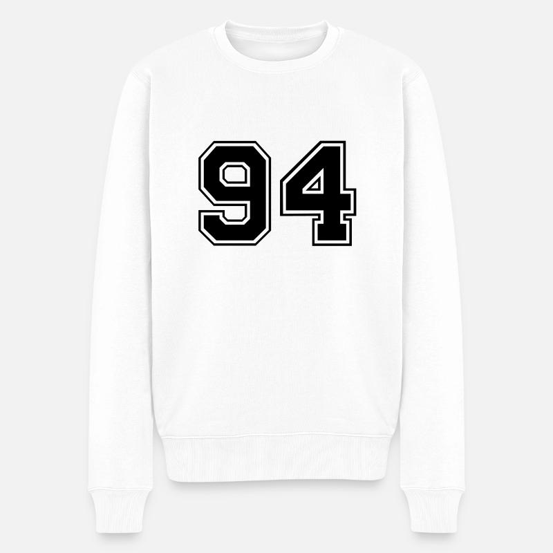 94 - Männer Premium Bio Pullover - Weiß