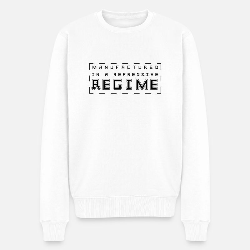 Fabriqué est un régime répressif - Pull Premium bio Homme - blanc