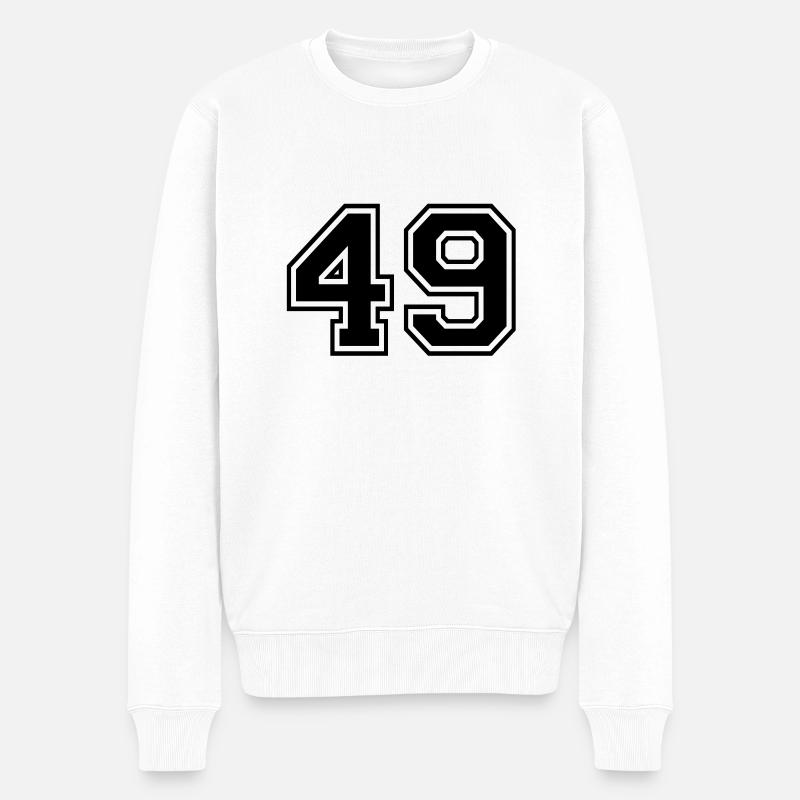 49 - Männer Premium Bio Pullover - Weiß