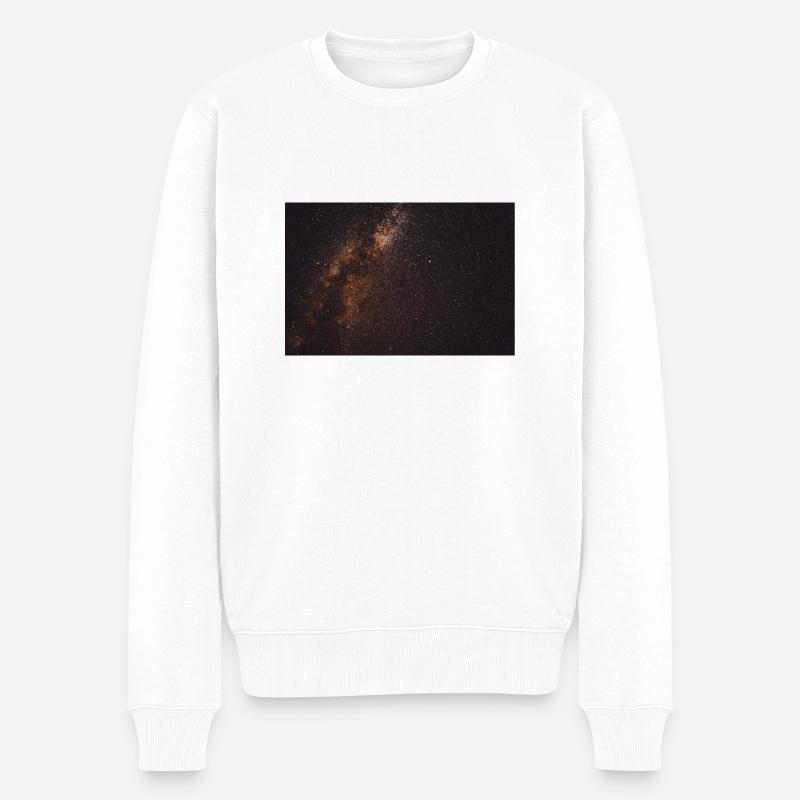 astronomie der Sterne - Männer Premium Bio Pullover - Weiß