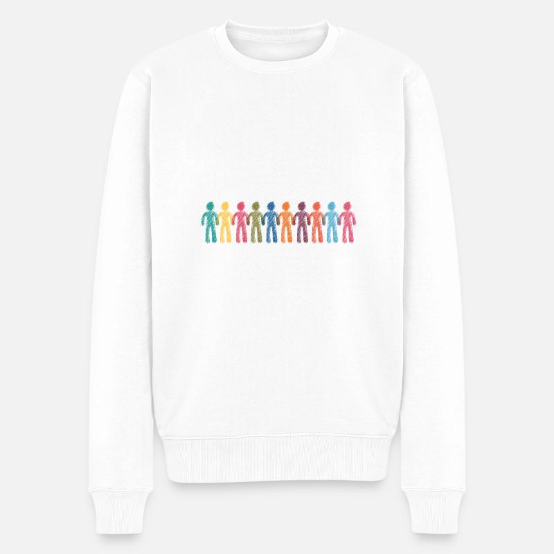 crowd - Männer Premium Bio Pullover - Weiß