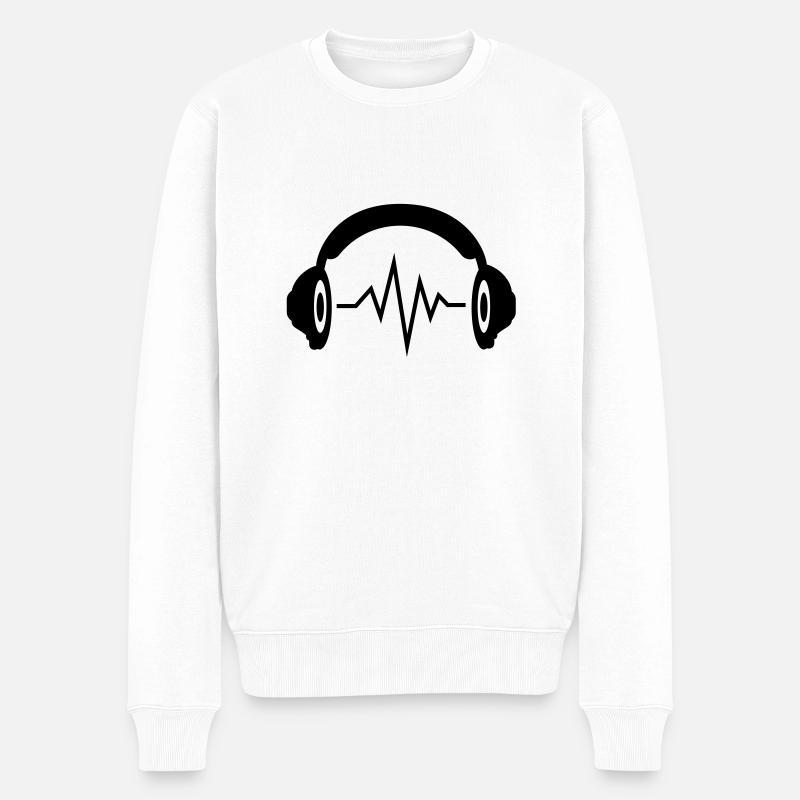 dj__f1 - Männer Premium Bio Pullover - Weiß