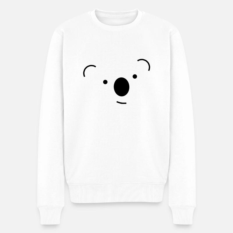 Koala froh - Männer Premium Bio Pullover - Weiß